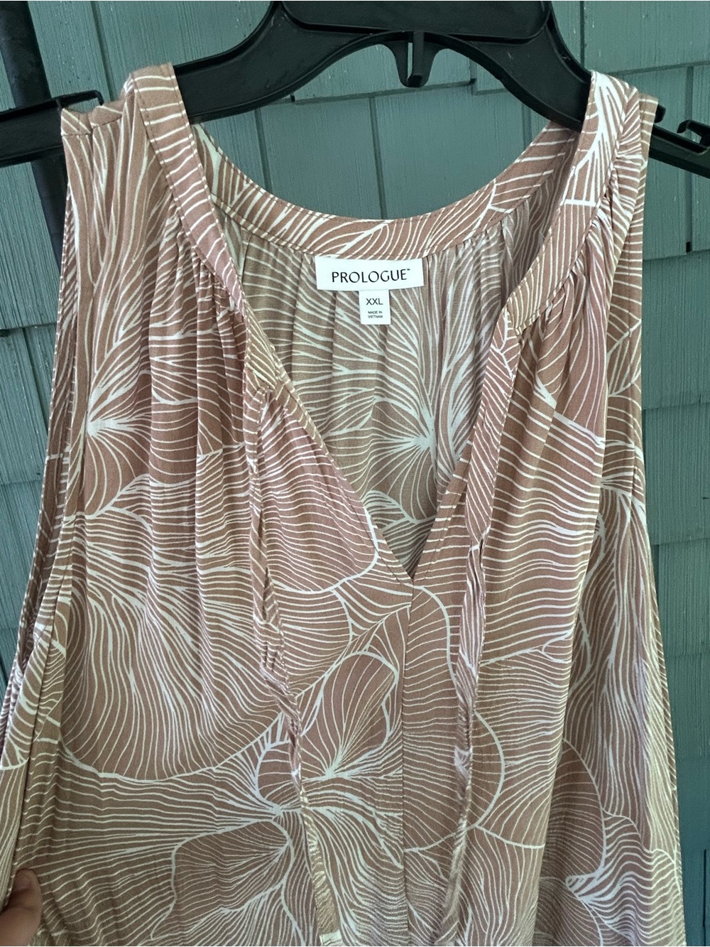 Prologue Sleeveless Floral Maxi Dress in Dusty Rose and Tan - Picture 2 of 4